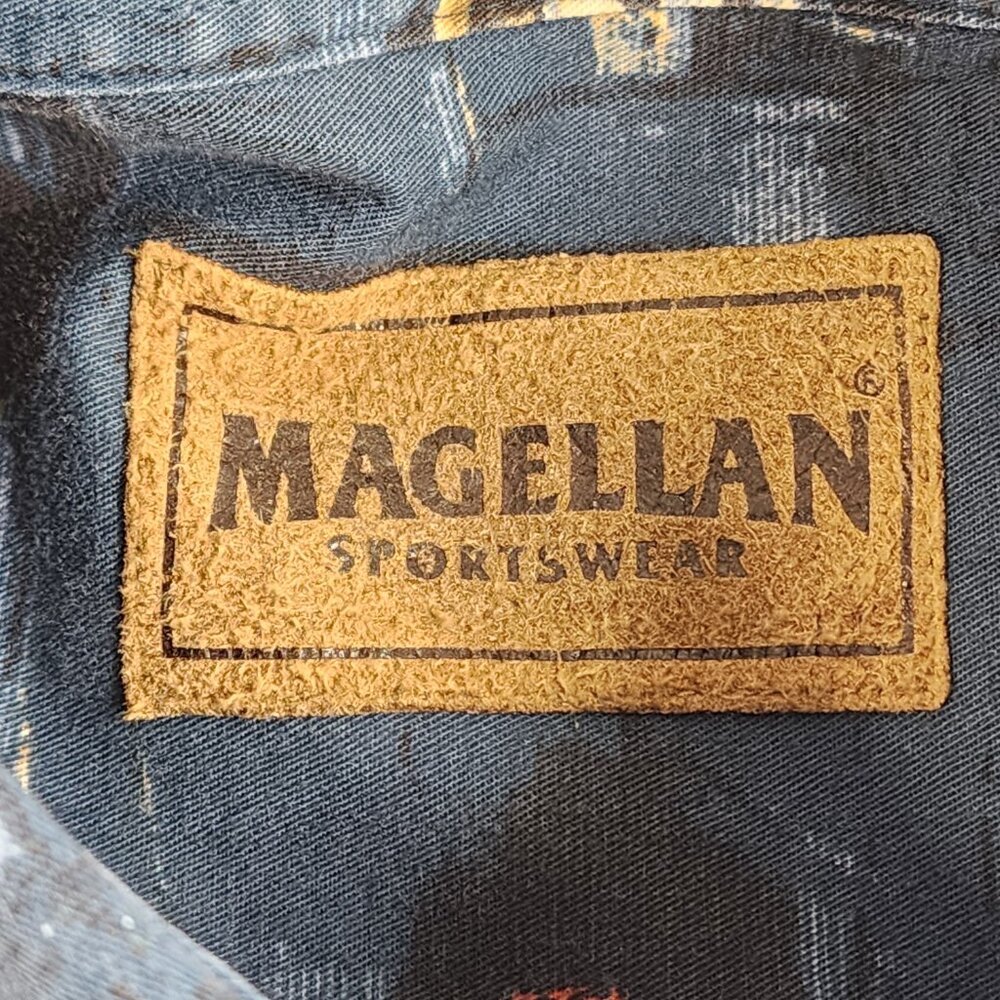 Magellan Sportswear Long Sleeve Medium Button Up Shirt Muscle Classic Cars VTG - Picture 2 of 9